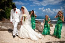 Breach wedding in the Seychelles