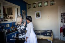 bridal prep before wedding in Cuba.