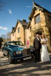 Wedding car outside Llwynegrin Hall