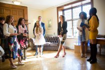 Reception room at Llwynegrin Hall