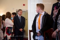 Bride about to appear - Llwynegrin Hall